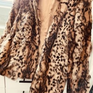 Animal Print Fur Coat